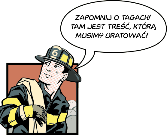 Fireman rescuing content