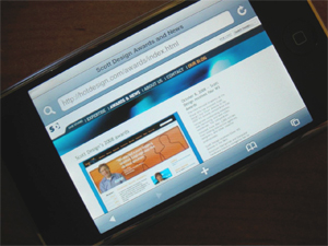 mobiledevice website on a smartphone