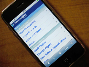 mobilesite Mobile-only version of a website on an iPhone