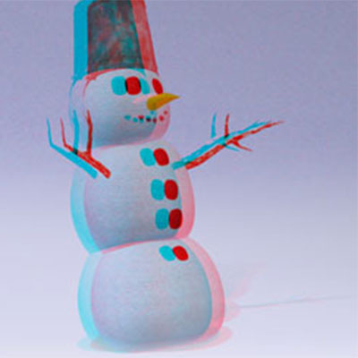 snowman 3d glasses