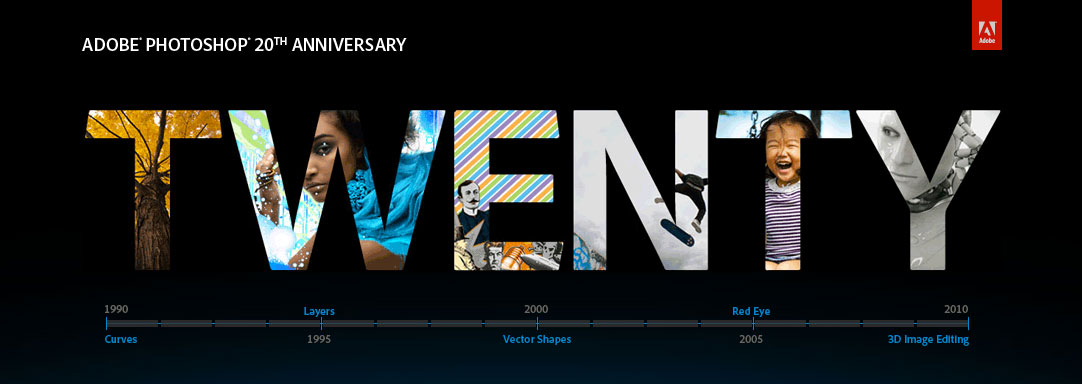 Photoshop anniversary microsite