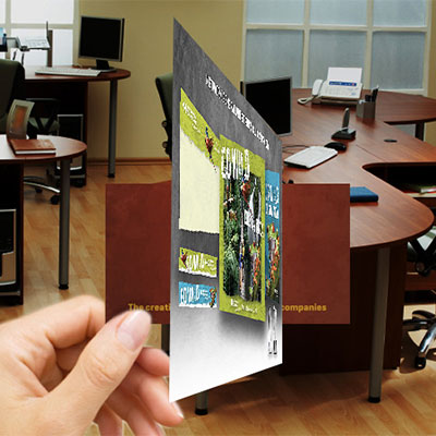 AR business card with portfolio