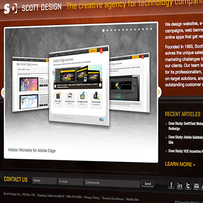 Scott Design wins for agency websites
