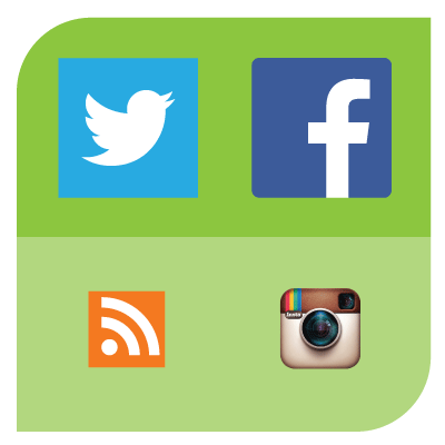 Social media icons twitter Facebook rss intstagram