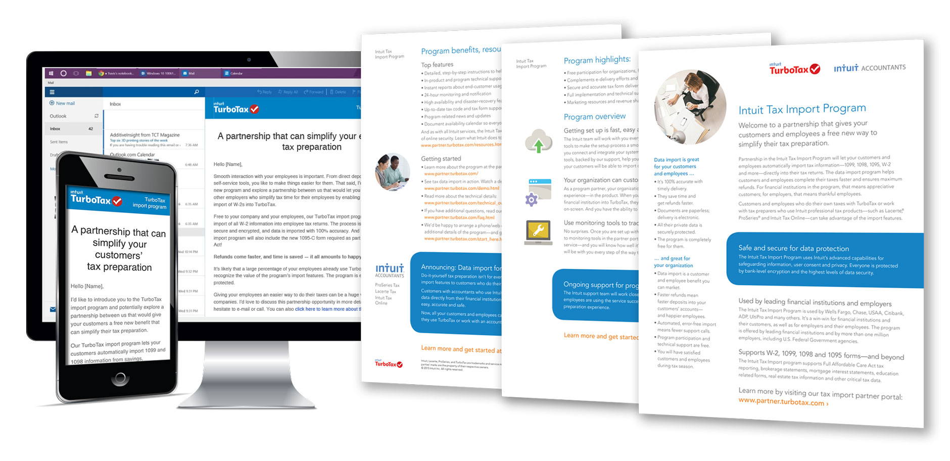 B2B emails and brochure