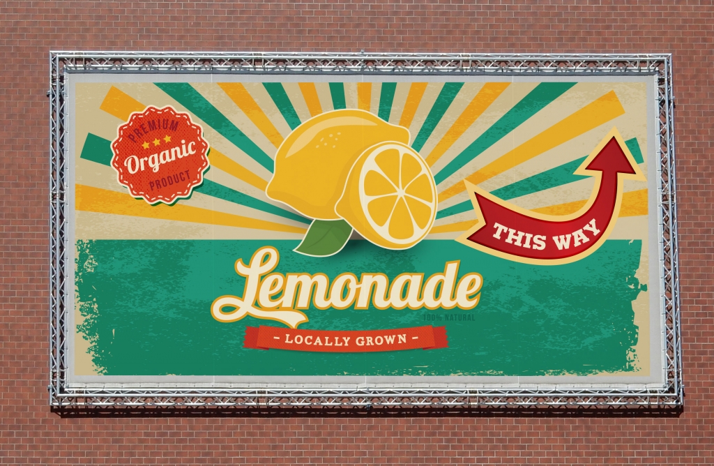 billboard for lemonade stand