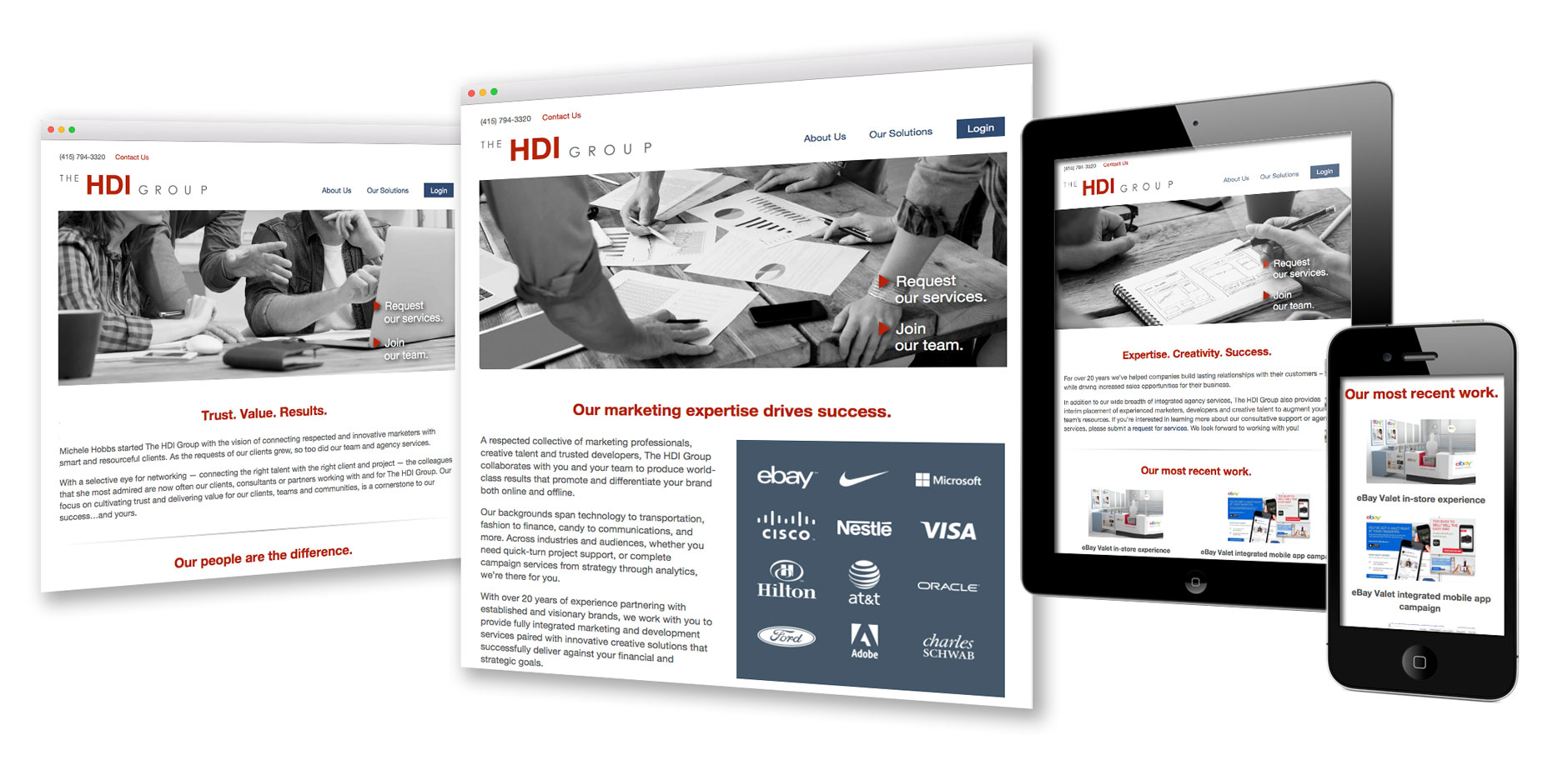 Website for marketing firm