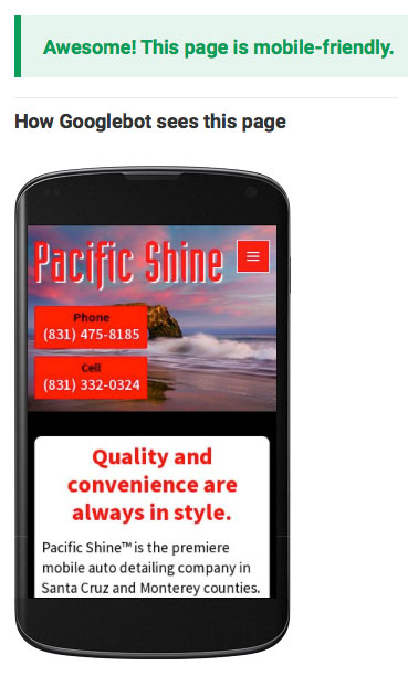 Google mobile-friendly label