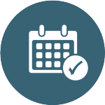 on time and on schedule