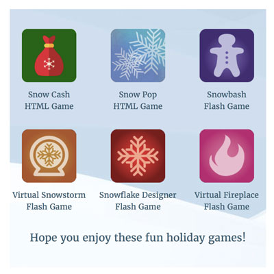 interactive holiday games