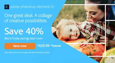 Photoshop Elements In-Product Welcome Screen