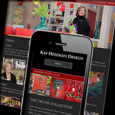 Mobile-friendly website for interior designer